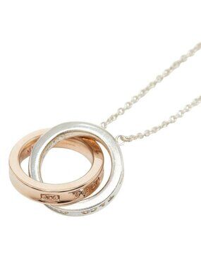 Tiffany & Co Interlocking Circle Necklace Silver Metal